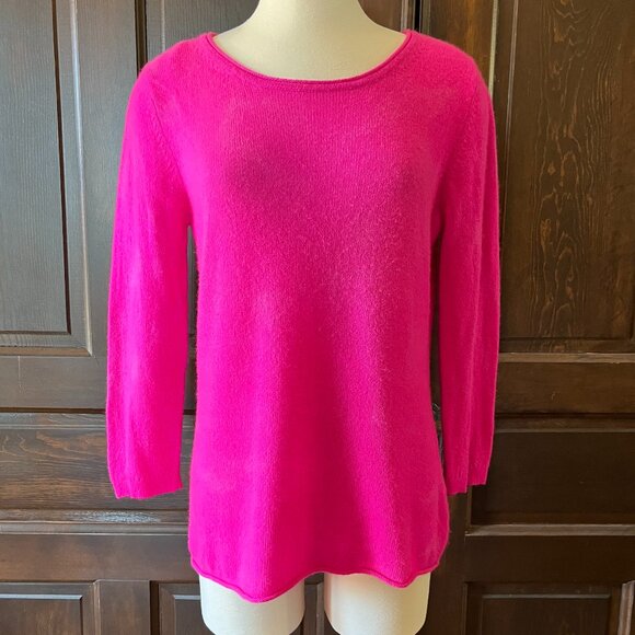 Claudia Nichole Hot Pink Cashmere Sweater Women's XL - Picture 1 of 15